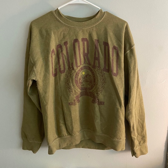 PacSun Tops - COLORADO dark green crewneck sweatshirt